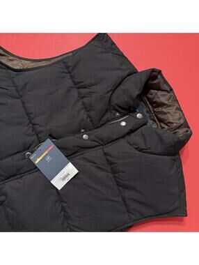 St John’s Bay Men’s Puffer Sleeveless Vest‎ Full Zip Black Chocolate Men’s 2XL